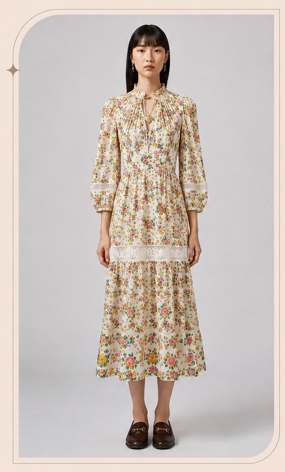 เช่าชุด Sretsis Lover Blooms Dress — Velvet Hour กรุงเทพ